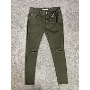 Levi's Women's 535 Super Skinny Dark‎ Denim Jeans Waist 29 Length 29 Green EUC